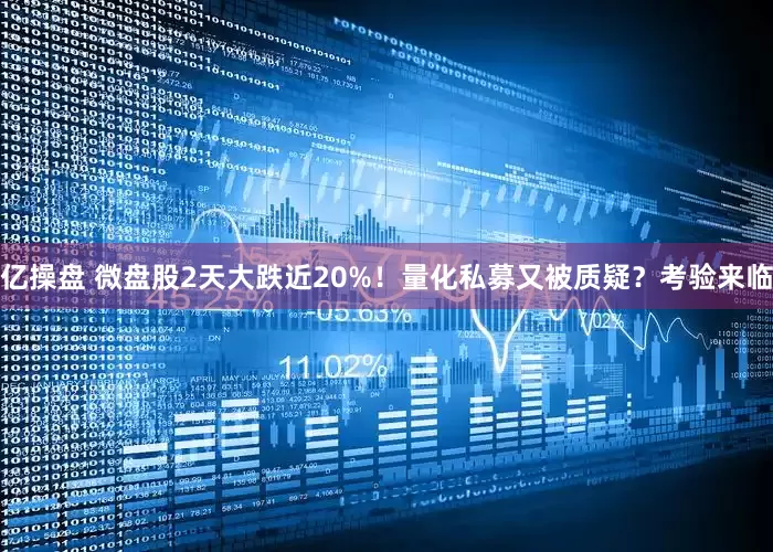 亿操盘 微盘股2天大跌近20%！量化私募又被质疑？考验来临